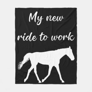 Mijn nieuwe ride om te werken door Paard Funny Fleece Deken