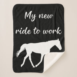Mijn nieuwe ride om te werken door Paard Funny Sherpa Deken