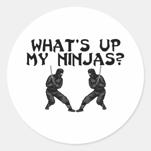 Mijn Ninjas Ronde Sticker (Voorkant)