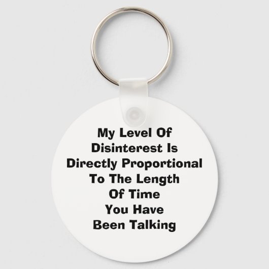 Mijn niveau van desinteresse sleutelhanger (Voorkant)