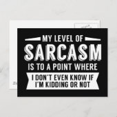 Mijn niveau van Sarcasm Briefkaart (Voorkant / Achterkant)