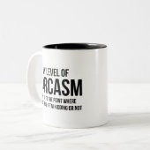 Mijn niveau van Sarcasm Tweekleurige Koffiemok (Voorkant links)