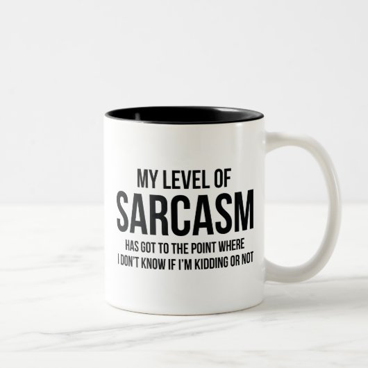 Mijn niveau van Sarcasm Tweekleurige Koffiemok (Rechts)