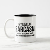 Mijn niveau van Sarcasm Tweekleurige Koffiemok (Links)