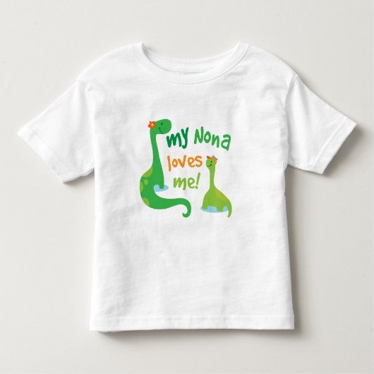 Mijn Nona houdt van me Dinosaur Kinder Shirts (Voorkant)