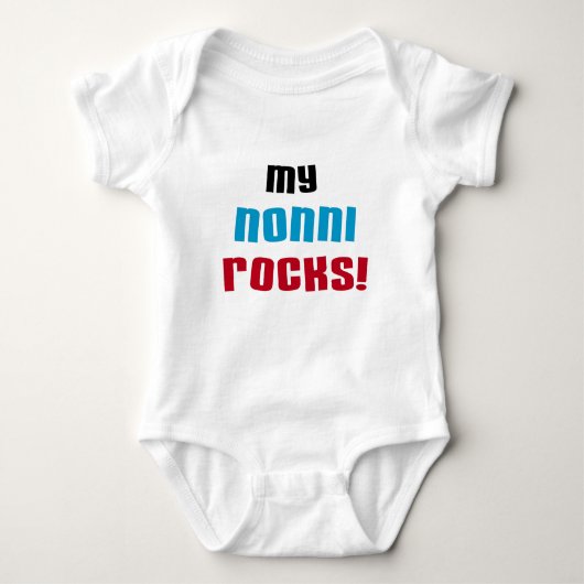 Mijn Nonni Rocks Baby Bodysuit (Voorkant)