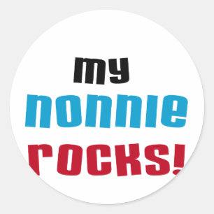 Mijn Nonnie Rocks t-shirts en geschenken Ronde Sticker
