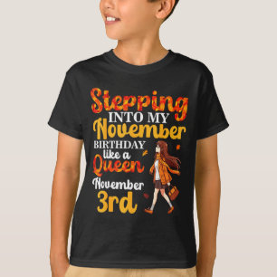 Mijn november verjaardag binnenstappen als een kon t-shirt