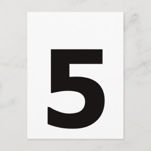 Mijn nummer is 5! briefkaart