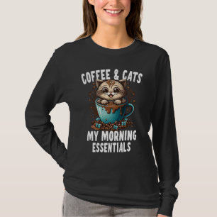 Mijn Ochtend Essentials Koffie En Katten T-shirt