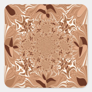 Mijn ochtendkoffie kleuren vierkante sticker