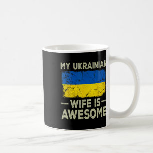 Mijn Oekraïense vrouw is geweldig Oekraïne vlag gr Koffiemok