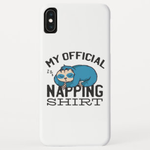 Mijn officiële dutje shirt - Luie slapende luiaard iPhone XS Max Hoesje