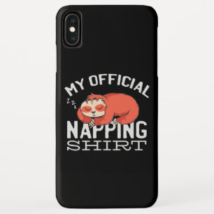Mijn officiële dutjes-shirt Luiaard iPhone XS Max Hoesje