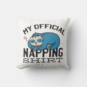 Mijn officiële dutten shirt - Luie slapende Luiaar Kussen