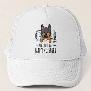 Mijn officiële dutten shirt met slapende hond trucker pet
