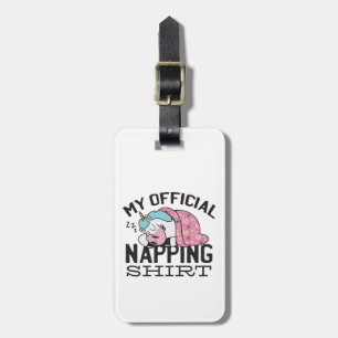 Mijn officiële shirt in de greep - luie slaapkamer bagagelabel