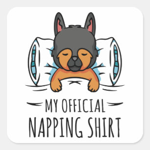 Mijn officiële shirt met slaaphond vierkante sticker