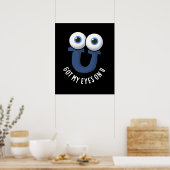 Mijn ogen op U Funny Alphabet Pun Dark BG Poster (Keuken)