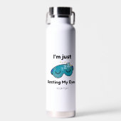 Mijn ogen rusten Aangepaste naam grap Persoonlijk Waterfles (Voorkant)