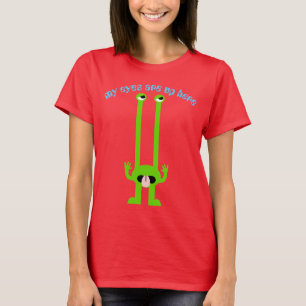"Mijn ogen zijn hier" Gekke buitenaards Emoji-Shir T-shirt