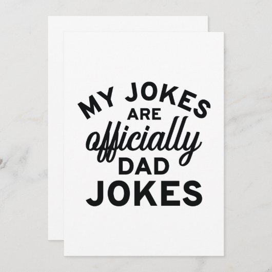 Mijn okes zijn officieel pa Jokes. Bedankkaart (Voorkant / Achterkant)