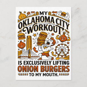 Mijn Oklahoma City Onion Burgers Workout Briefkaart