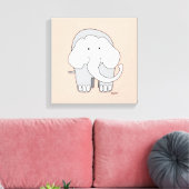 Mijn Olifant Custom 12x12 Canvas Art (Insitu (Woonkamer))