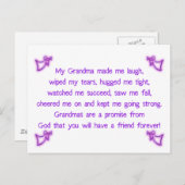 Mijn oma briefkaart (Voorkant / Achterkant)