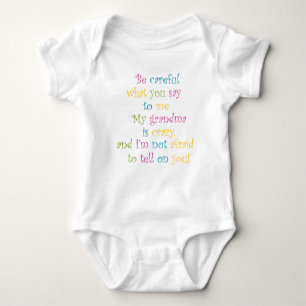 "Mijn oma is gek" Baby T Shirt
