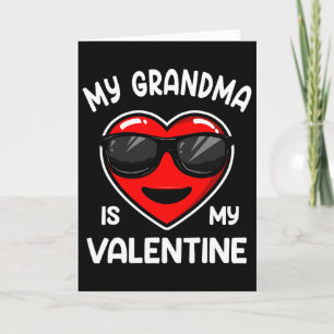 Mijn oma is mijn Valentijn hart Sungles jongen mei Kaart