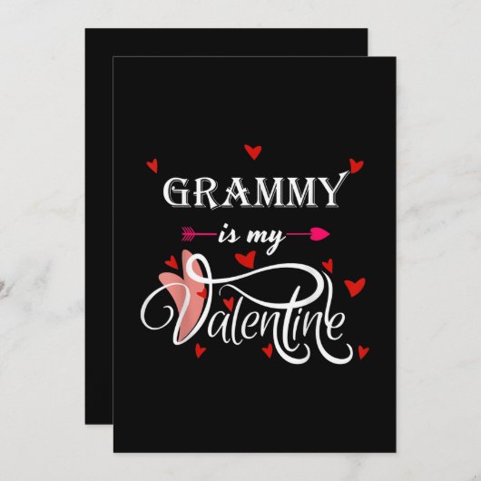 Mijn oma is mijn valentijn - Valentijnsdag kleinzo Feestdagenkaart (Voorkant / Achterkant)