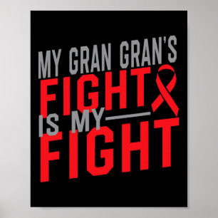 Mijn Oma's Strijd Is Mijn Strijd Bloedkanker Bewus Poster
