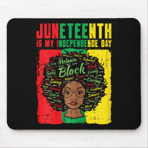 Mijn Onafhankelijkheidsdag Afro Vrouw Vrouwen Meis Muismat