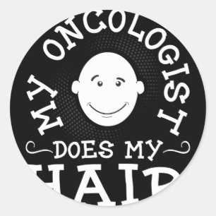Mijn oncoloog doet mijn haar kanker overlevende ve ronde sticker