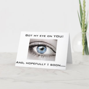 Mijn oog op jou en dan ook lippen jubileum kaart