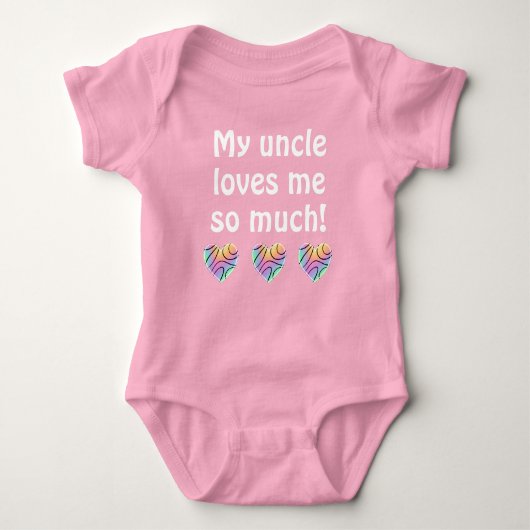 Mijn oom houdt van mij baby body romper (Voorkant)