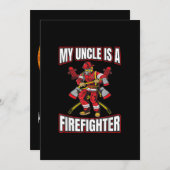 Mijn oom is brandweerman feestdagenkaart (Voorkant / Achterkant)