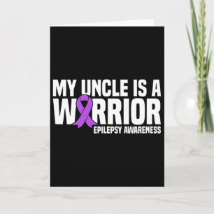 Mijn oom is een krijger paarse lint epilepsie bewu kaart
