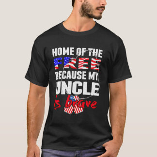 Mijn oom is het thuis van het Free Proud Army Nice T-shirt