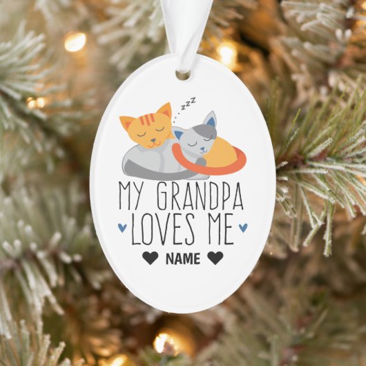 Mijn opa houdt van mij ornament (Boom)