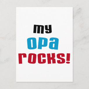 Mijn Opa Rocks T-shirts en geschenken Briefkaart