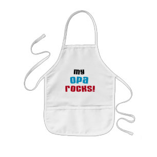 Mijn Opa Rocks T-shirts en geschenken Kinder Schort