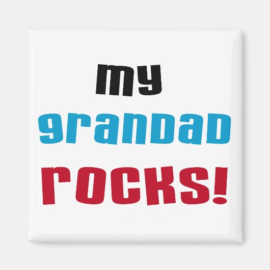 Mijn opa Rocks T-shirts en geschenken Magneet (Voorkant)