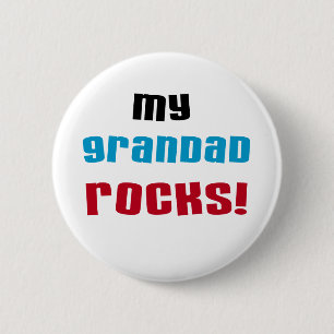 Mijn opa Rocks T-shirts en geschenken Ronde Button 5,7 Cm