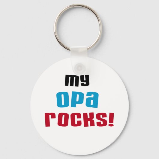 Mijn Opa Rocks T-shirts en geschenken Sleutelhanger (Voorkant)