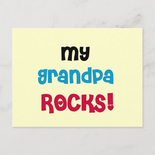 Mijn opa Rocks Tshirts en geschenken Briefkaart (Voorkant)