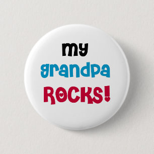 Mijn opa Rocks Tshirts en geschenken Ronde Button 5,7 Cm