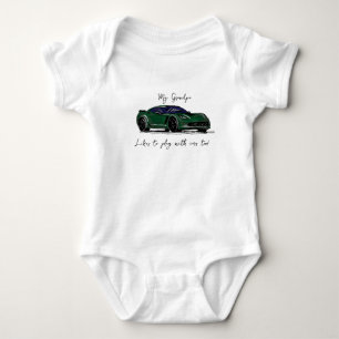 Mijn opa speelt graag met Corvettes C7 Green Romper