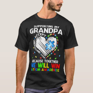 Mijn opa steunen Samen zullen we winnen Autisme  T-shirt